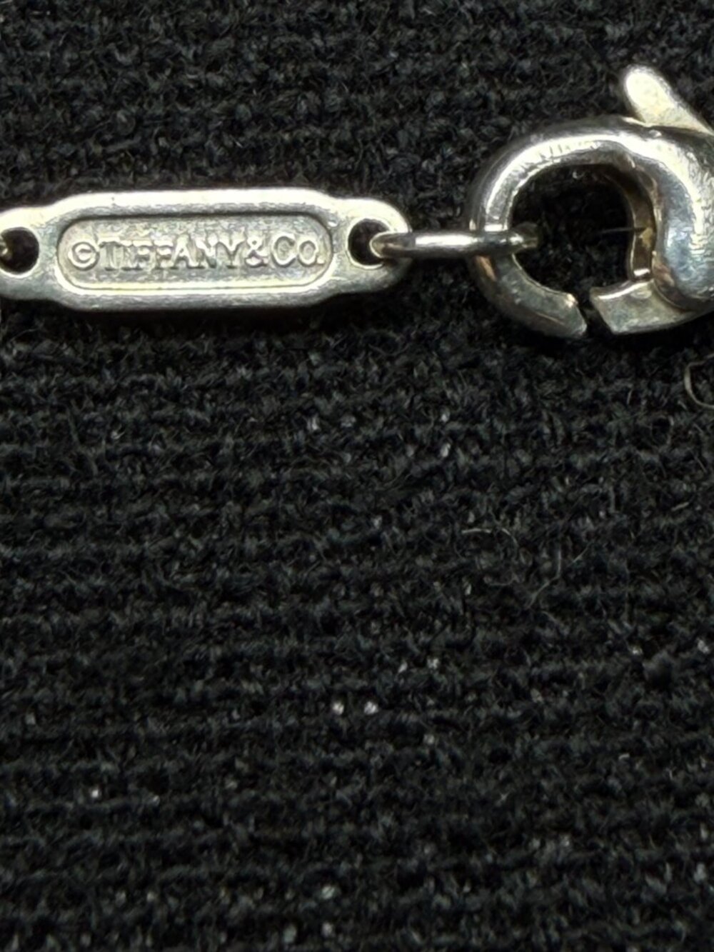 TIFFANY and CO 1837 Sterling Silver 925 18" Bar Pendant Necklace Vintage - Picture 8 of 13